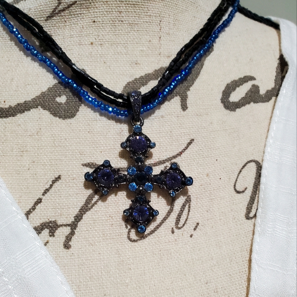 Gothic rhinestone cross